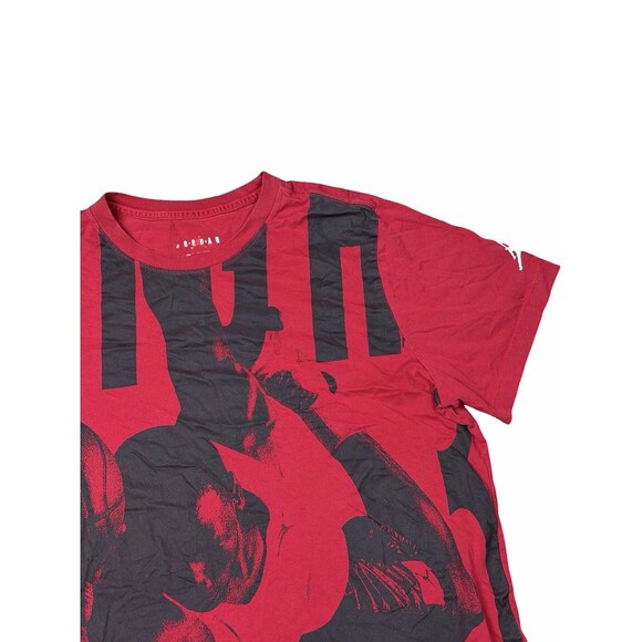 Nike Chicago Bulls Michael Jordan T Shirt Mens XL Red Jumping NBA Basketball - Picture 2 of 8